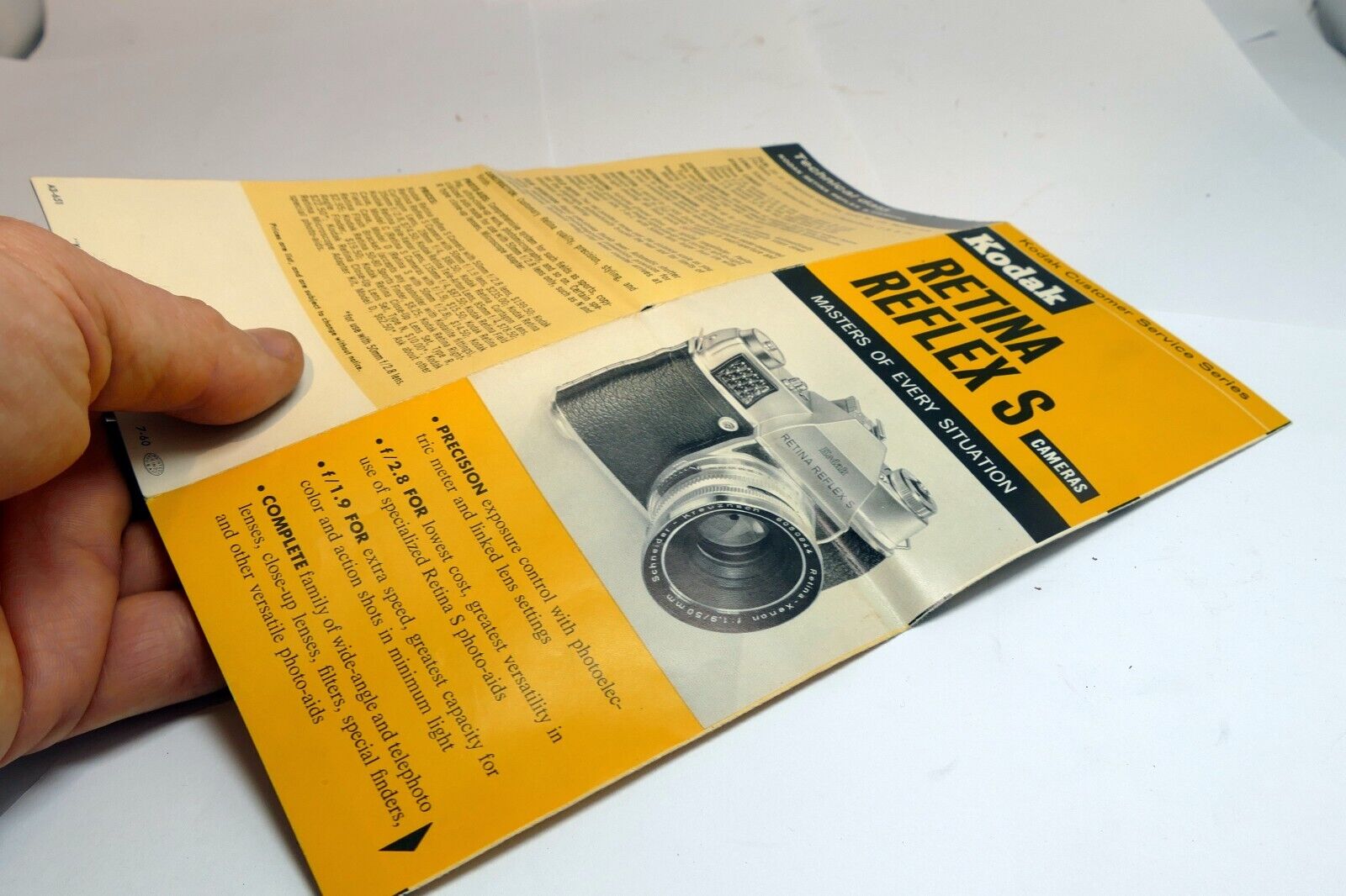 Sales Brochure for Kodak Retina S camera Reflex 1960  English advertisement