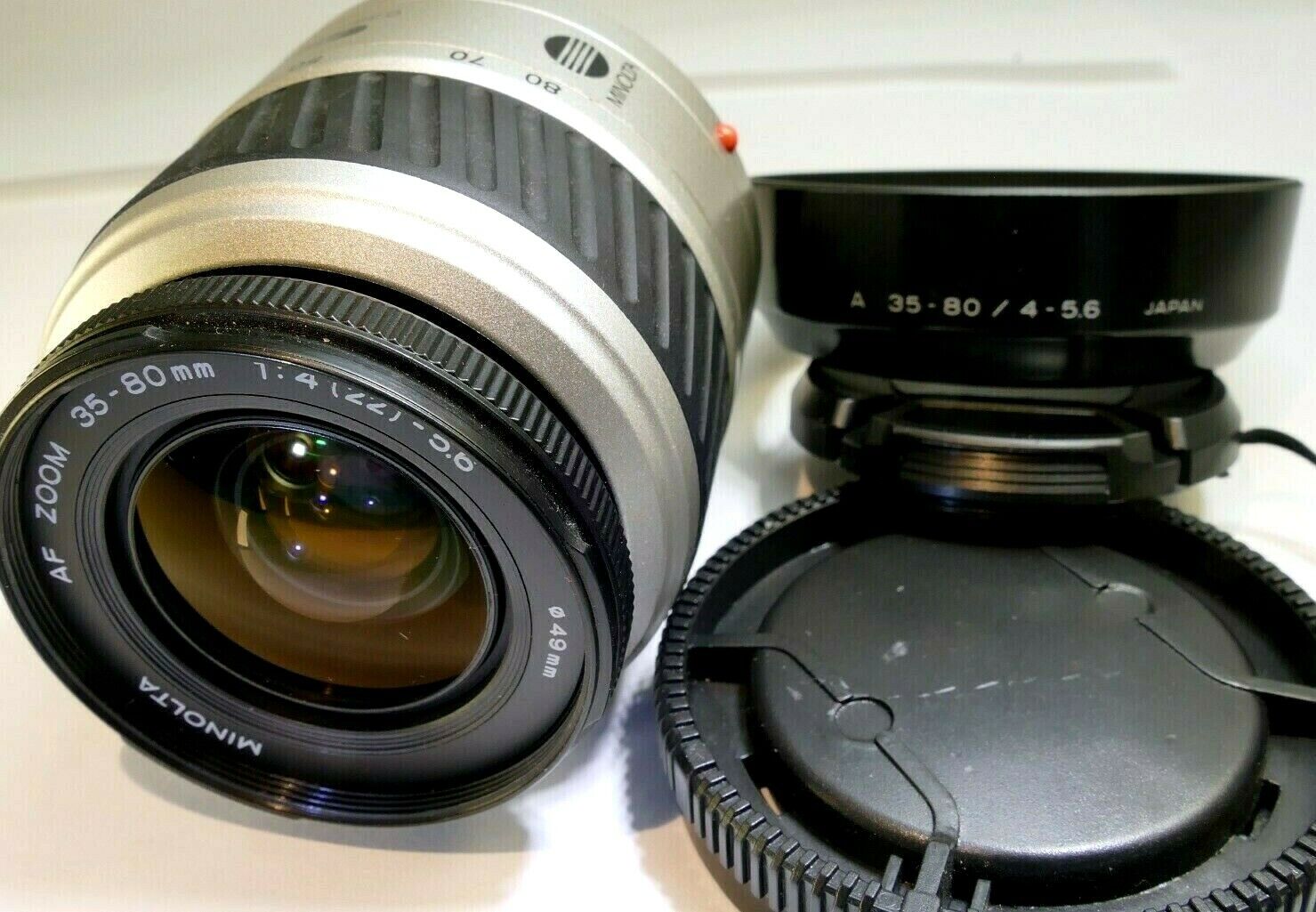 Minolta 35-80mm f4-5.6 Lens For α37 α58 α68 Alpha auto focus w/ caps hood