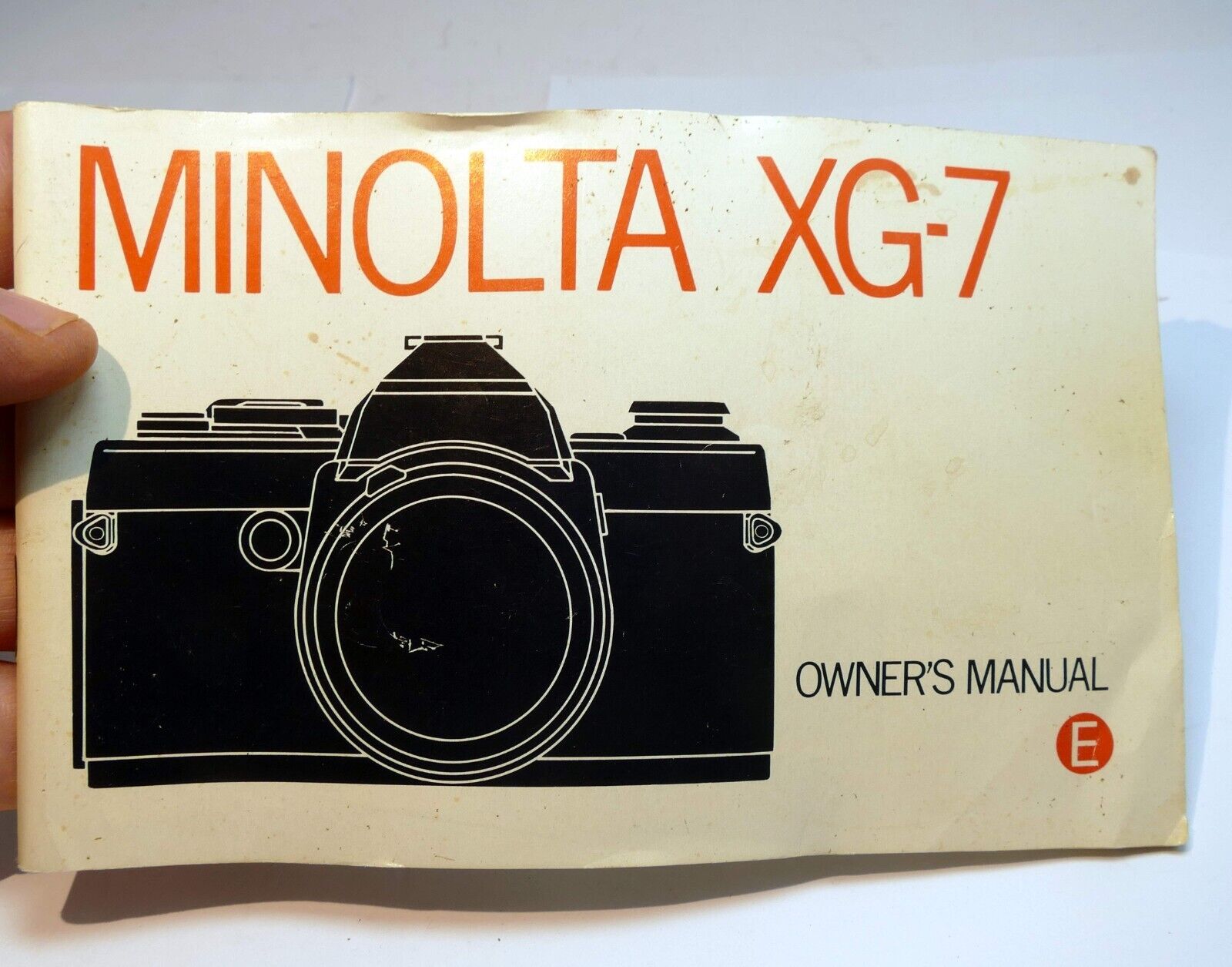 Minolta XG-7 camera User Guide Owner Manual English  En