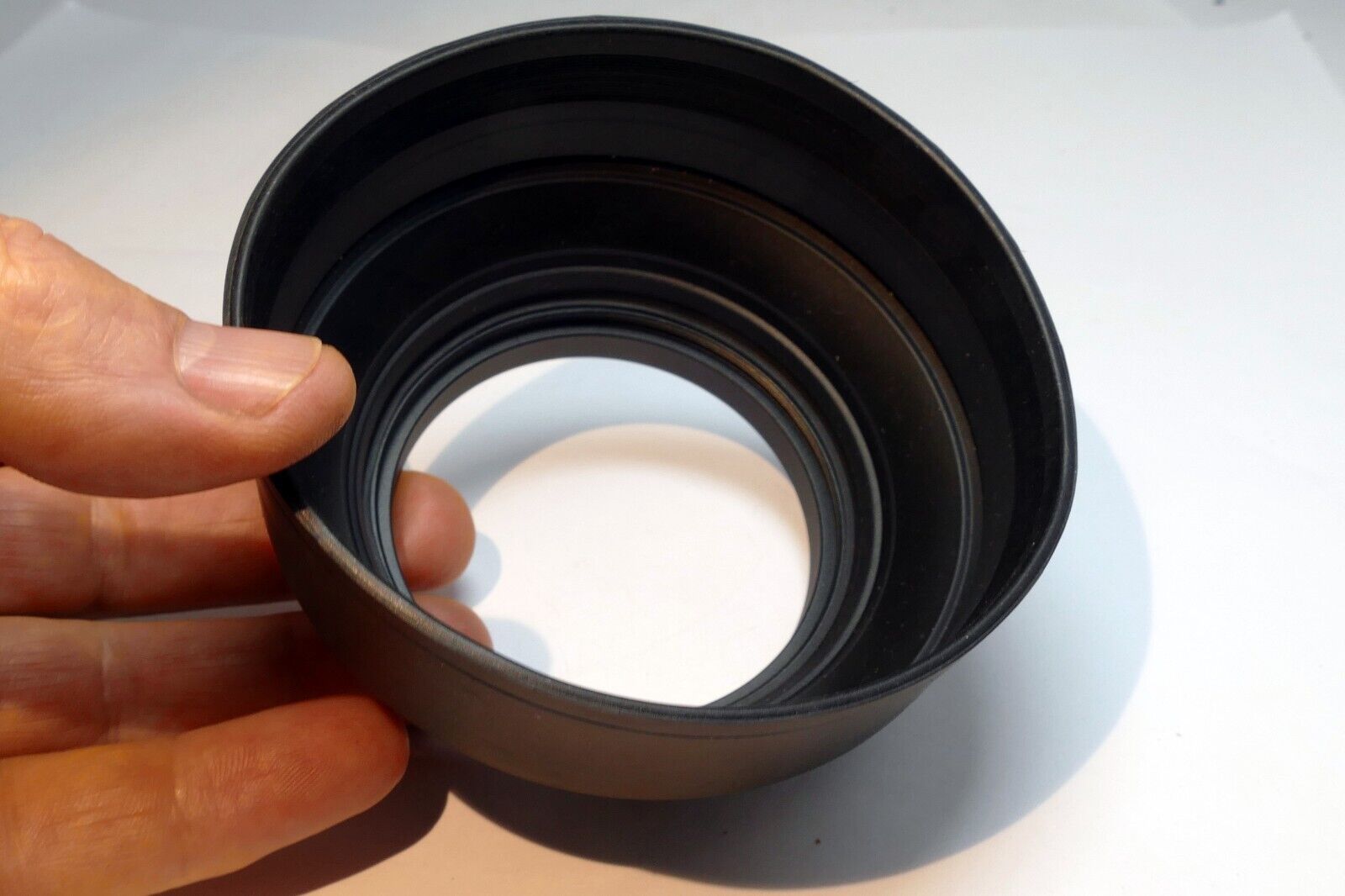 67mm Rubber Lens Hood Shade double threaded 3-way wide angle & telephoto