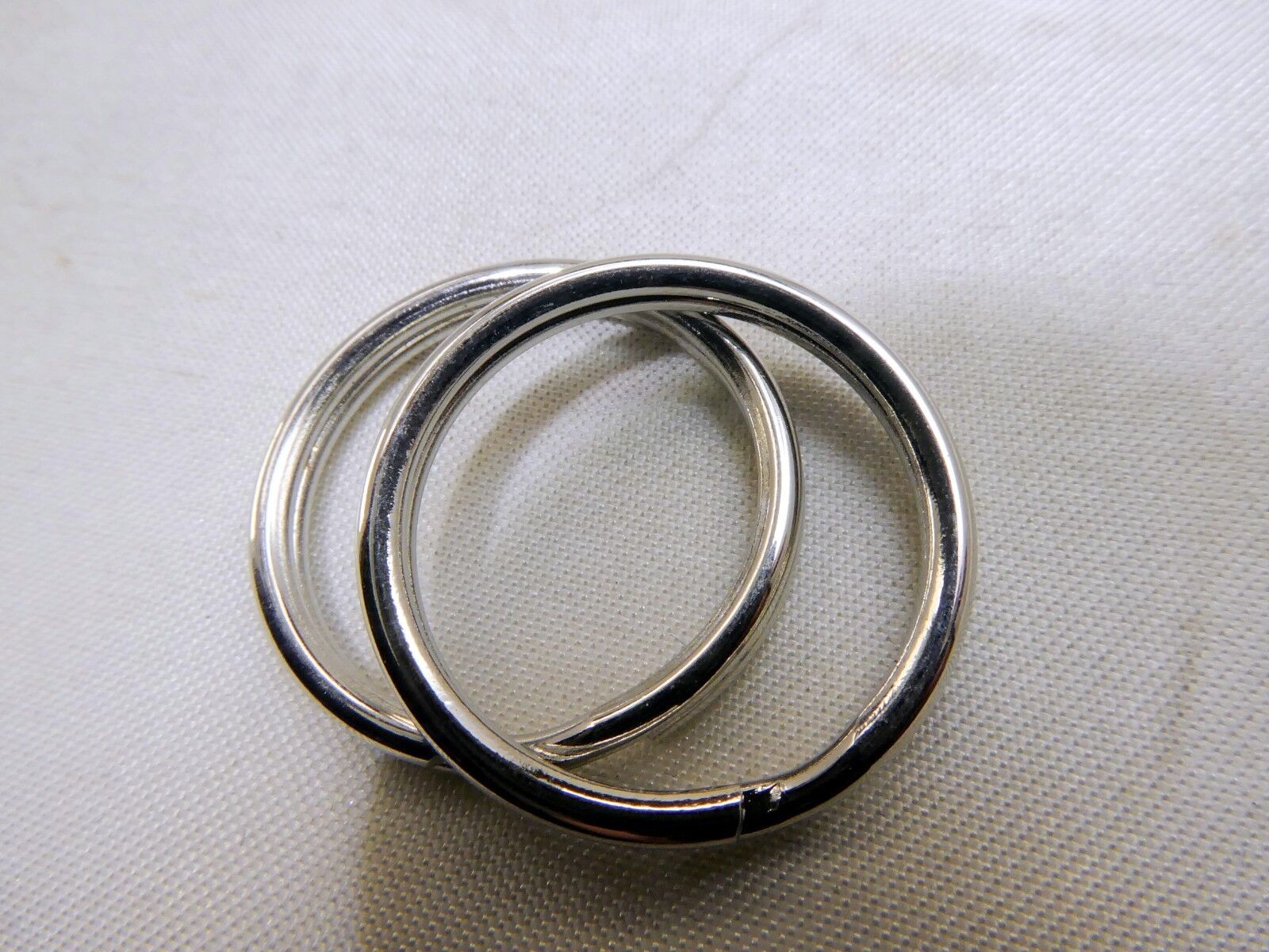 1" 25mm pair Two Steel Lug Connector Metal Split O-Rings for Camera Strap Belt