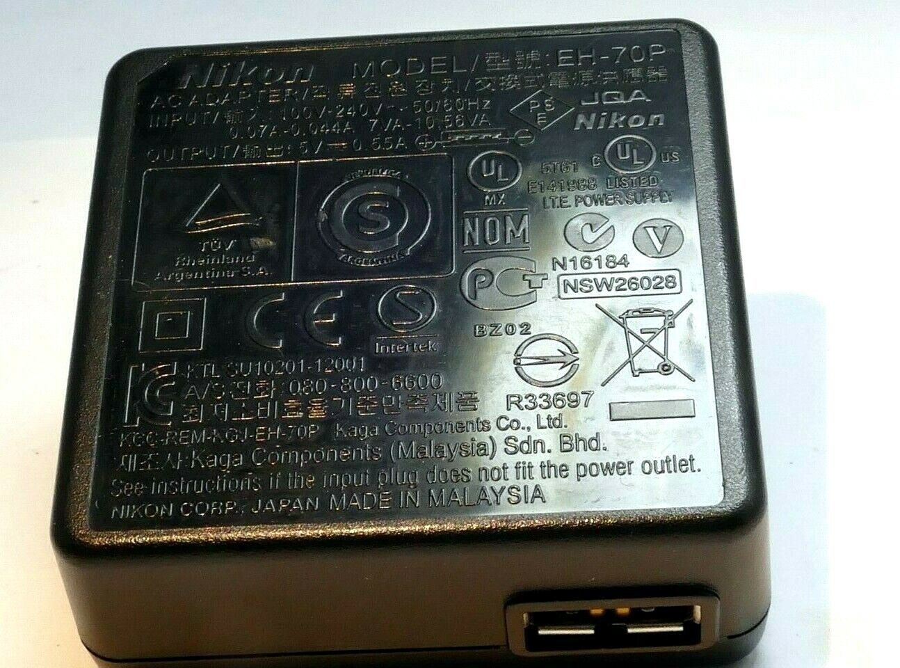 Nikon EH-70P AC USB battery charger adapter for Coolpix EN-EL19 Original OEM