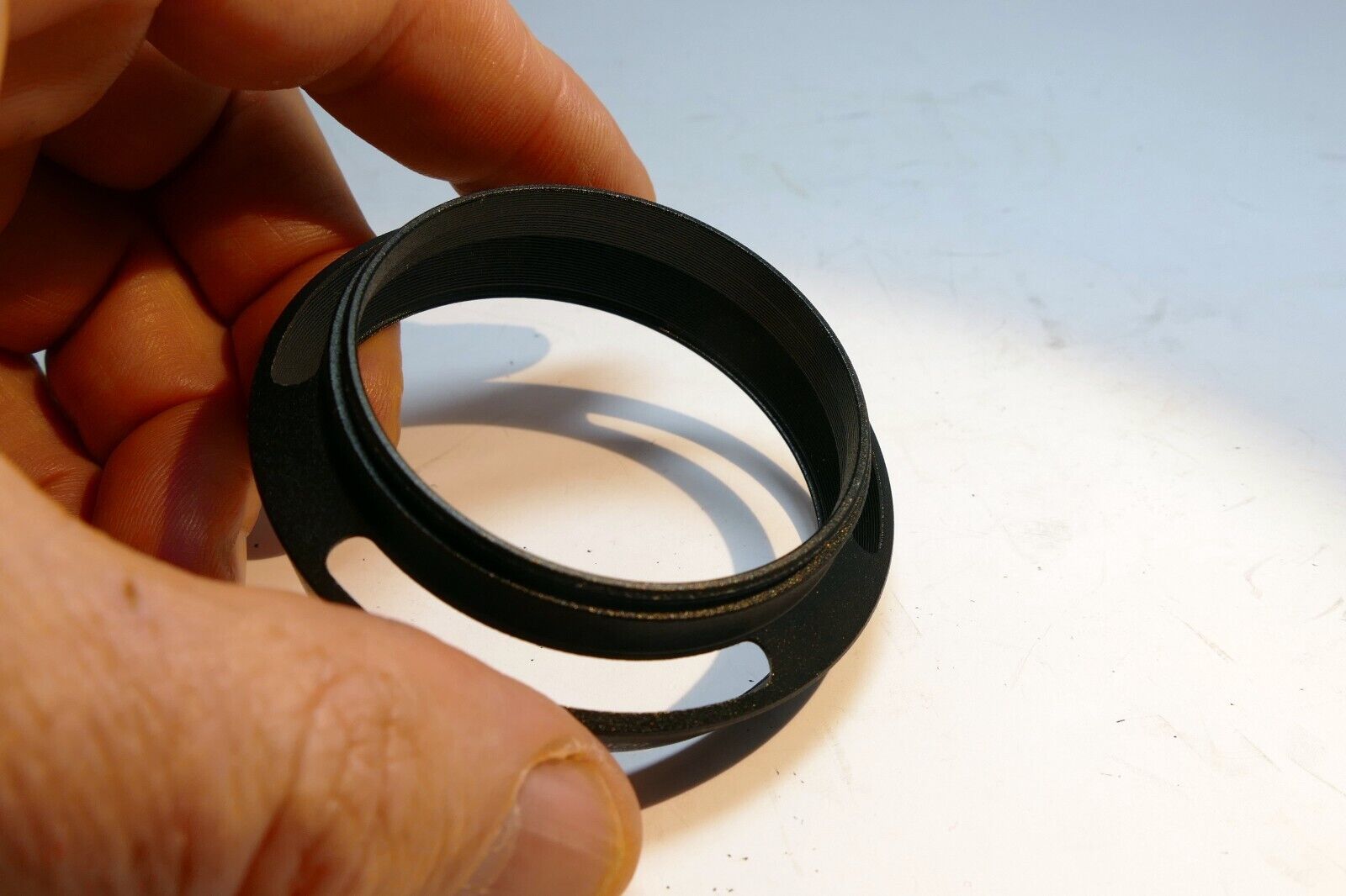 52mm Metal Lens hood shade double threaded screw in front 58mm vented telephoto