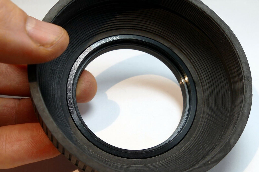 Tiffen 58mm rubber Lens Hood Shade collapsible double threaded