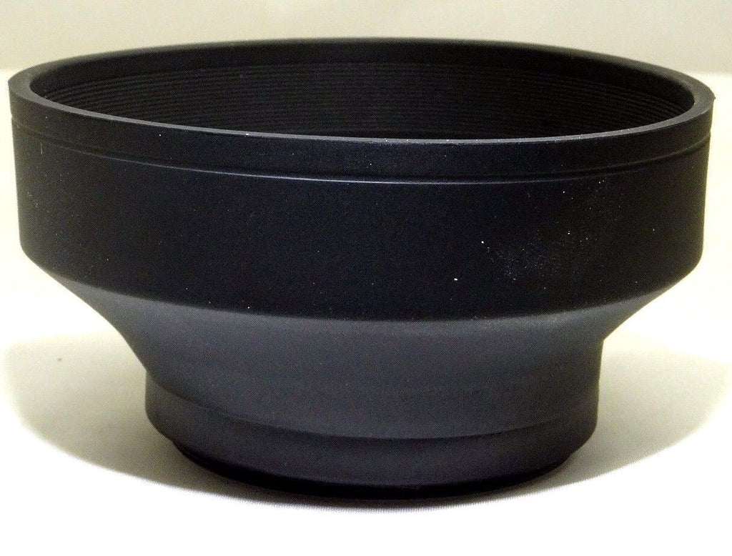 58mm Collapsible Rubber Lens Hood Shade 3-Way Wide Angle 28mm 50mm Telephoto 105