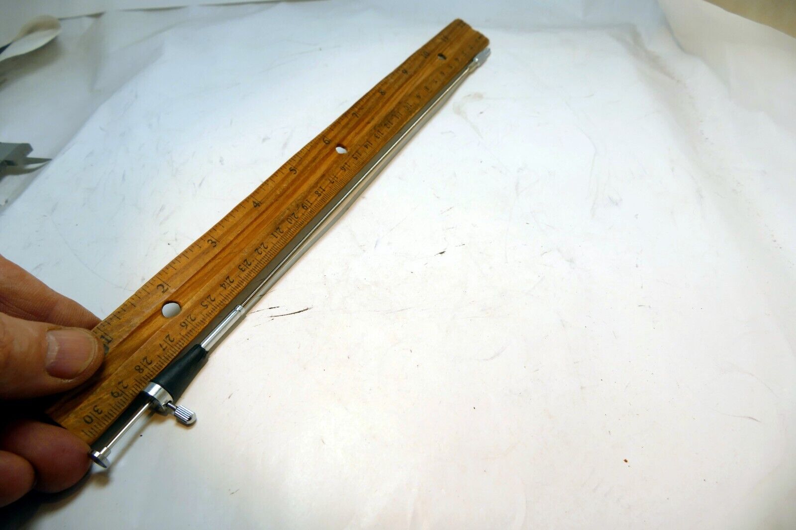 Metal Straight Cable Release - 12 inch 1 foot  long vintage