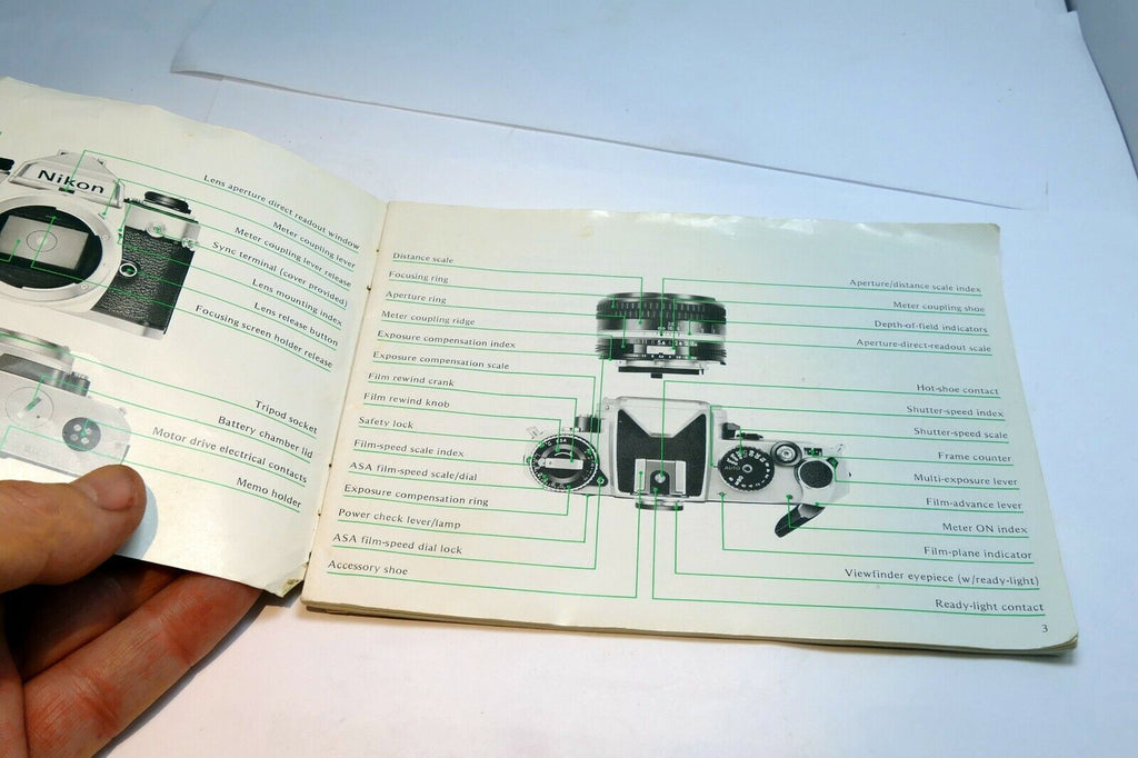 Nikon FE camera Manual Instruction Guide English EN