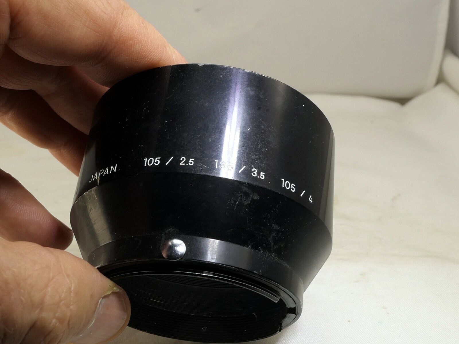Nikon HS-4 Hood Shade Metal clip on for 105mm f2.5 85mm f2.0 Ai Ai-s Genuine EOM