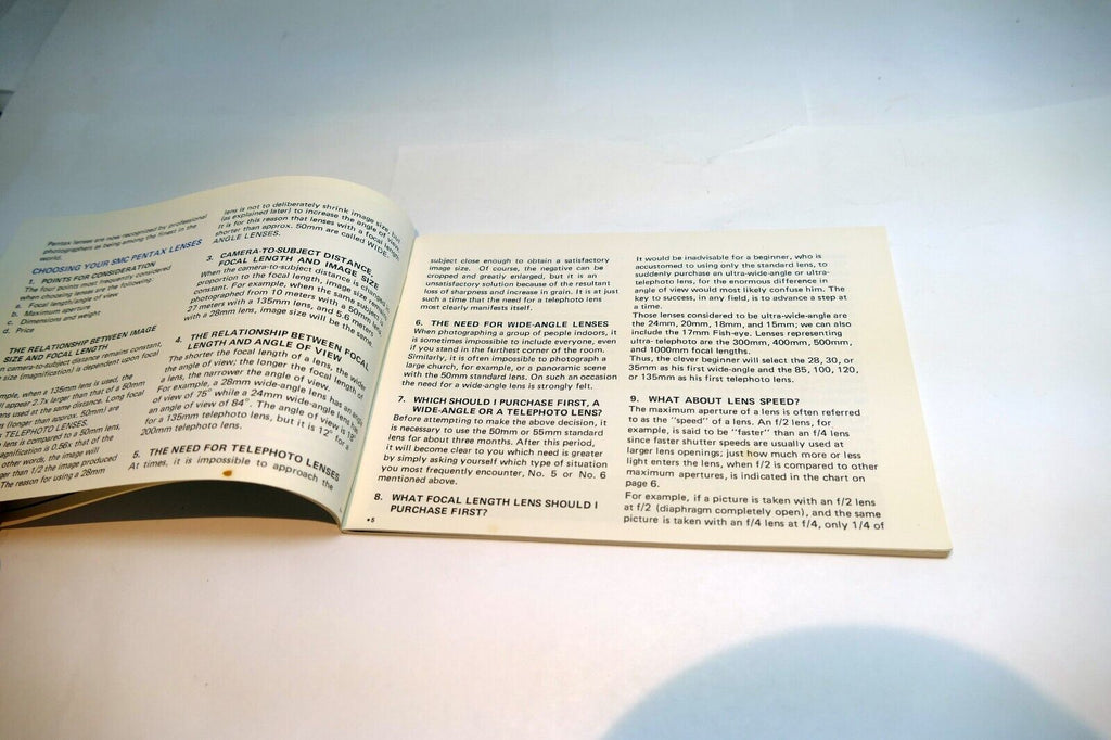 Pentax K100  System  chart lens accessory guide brochure