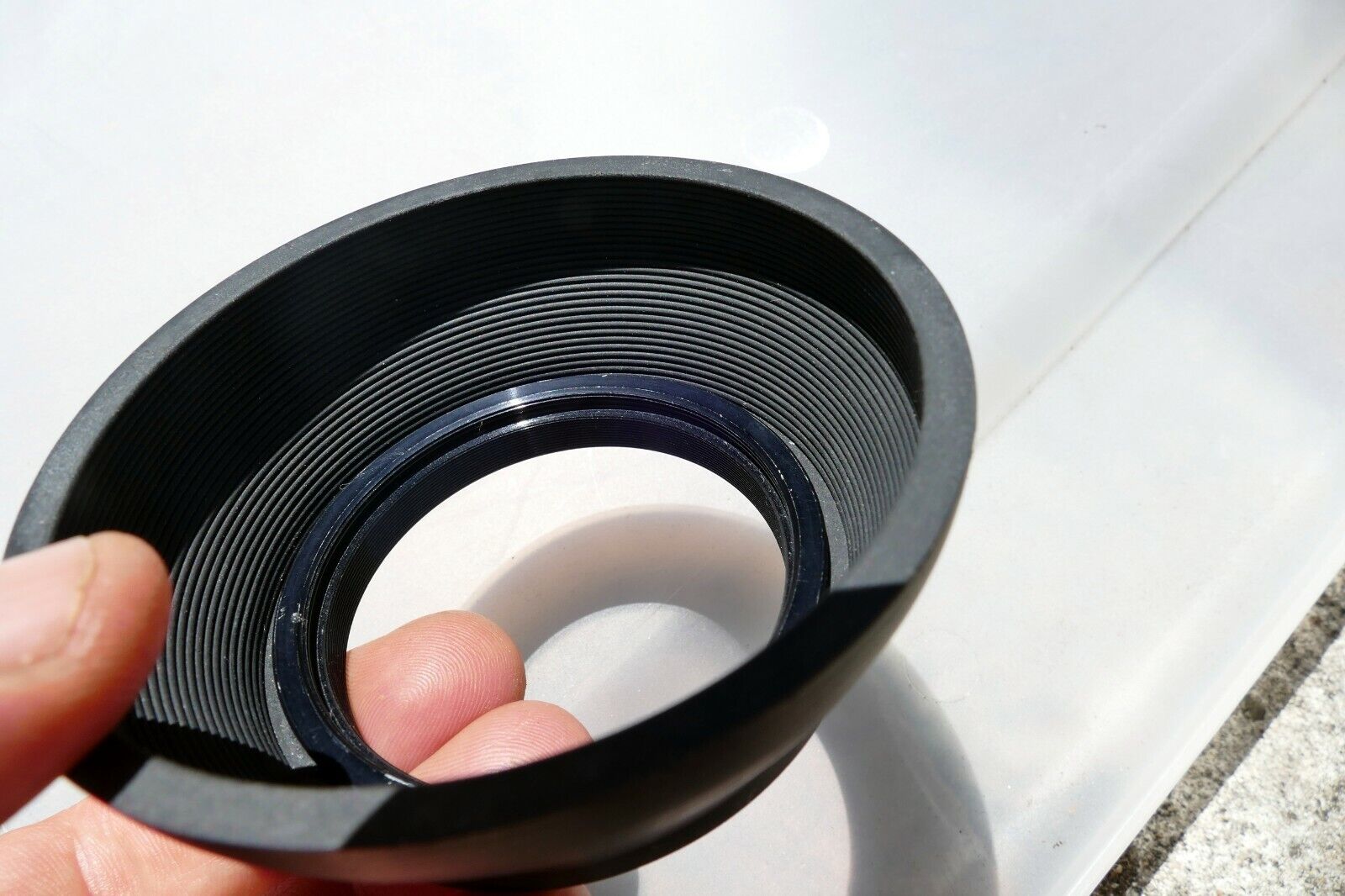 58mm Rubber Lens Hood Shade with double threads collapsible made in Japan