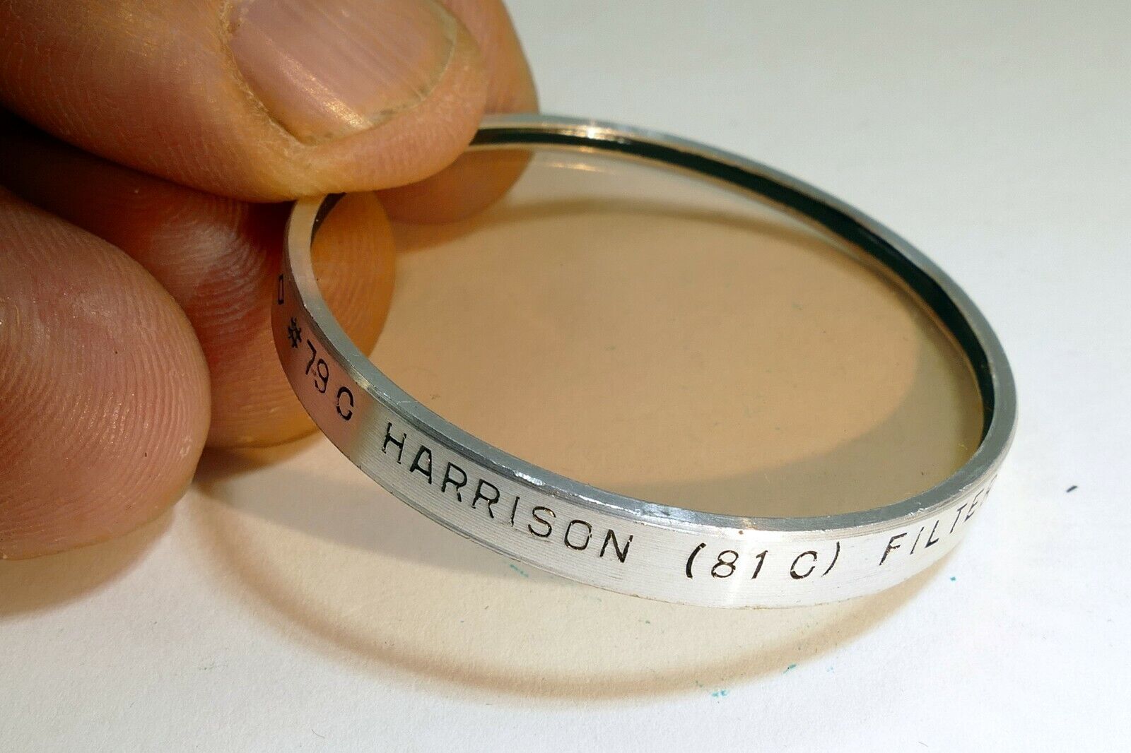Harrison No 3 USA Lens Filter series 6 VI drop in 41.5mm OD 81C  light amber