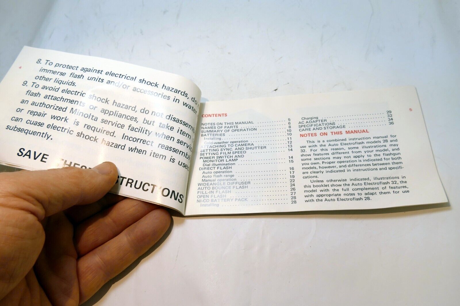 Minolta 28 32 Owner's Flash  Instructions  guide manual English EN