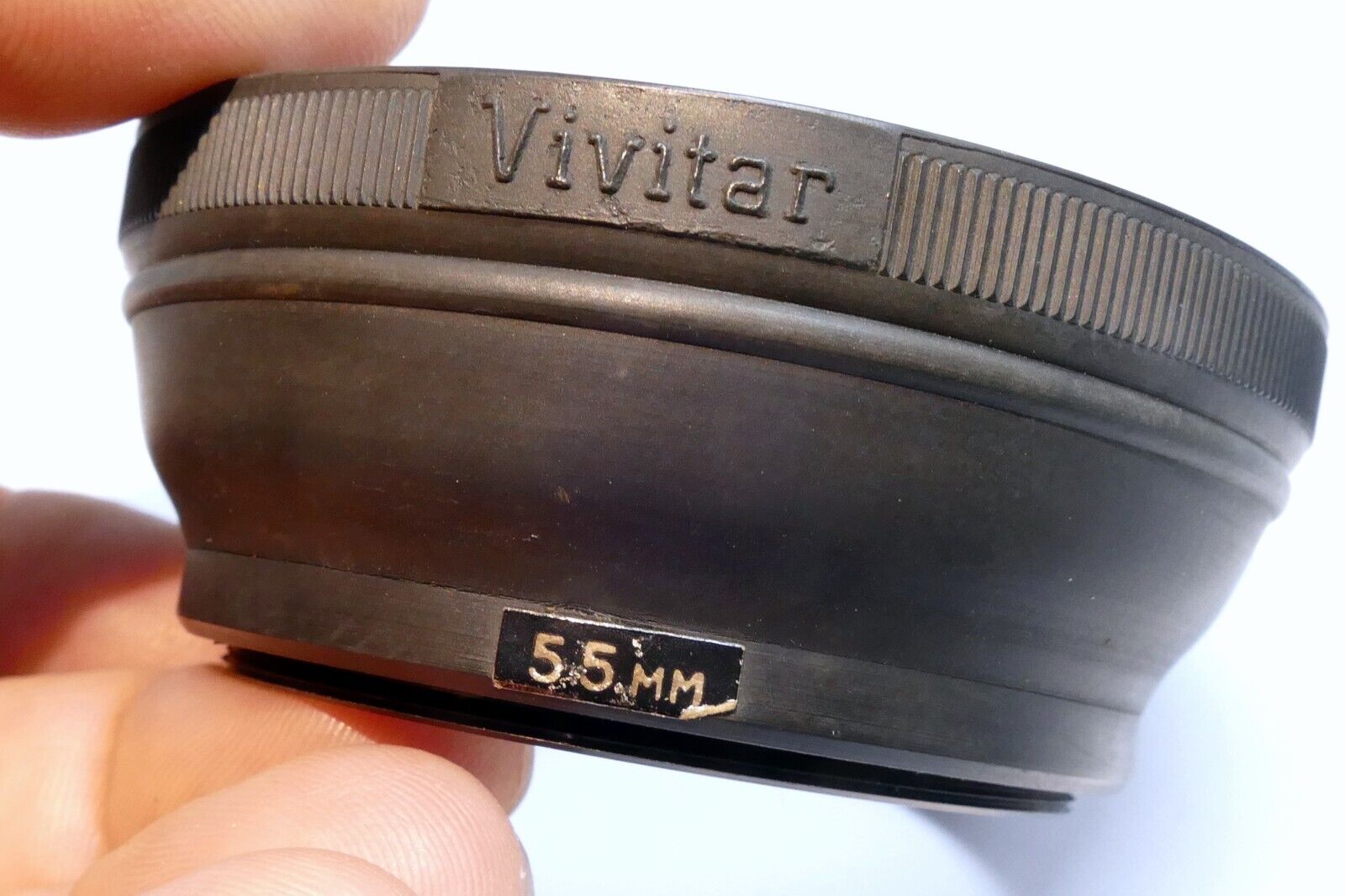 Vivitar 55mm Rubber Lens Hood Shade double threaded collapsible
