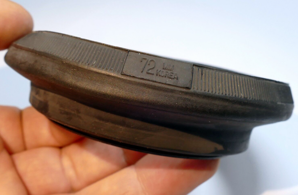 72mm Rubber Lens Hood Shade  double  threaded - poor condition soft rubber