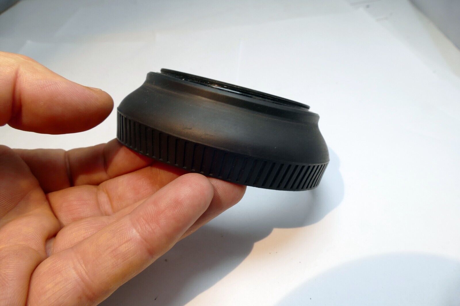 72mm rubber lens hood double threaded  telephoto 300mm (imperfect warped)