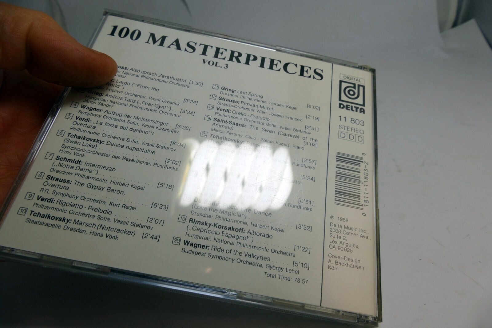 100 Masterpieces Vol 3 Classical Music CD Delta 1988 Wagner Verdi Rimsky Strauss