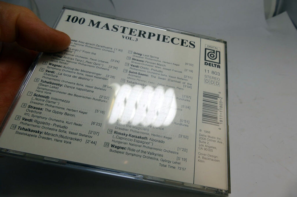 100 Masterpieces Vol 3 Classical Music CD Delta 1988 Wagner Verdi Rimsky Strauss