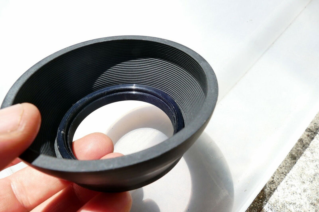 58mm Rubber Lens Hood Shade with double threads collapsible made in Japan