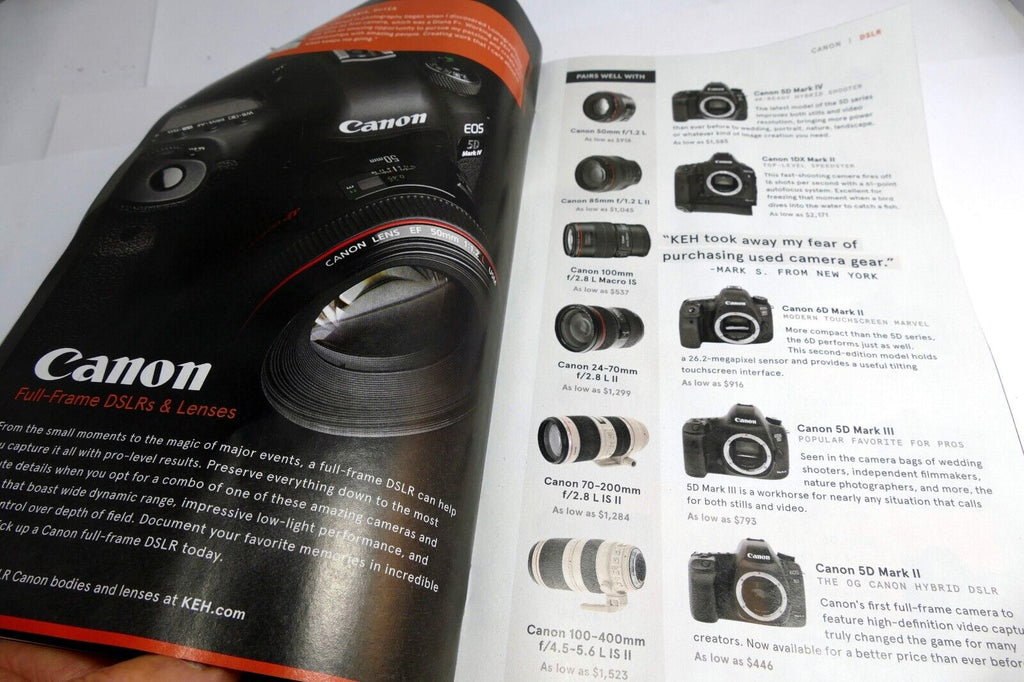 KEH brochure trade-in information reseller of camera gear 2023 Brochure