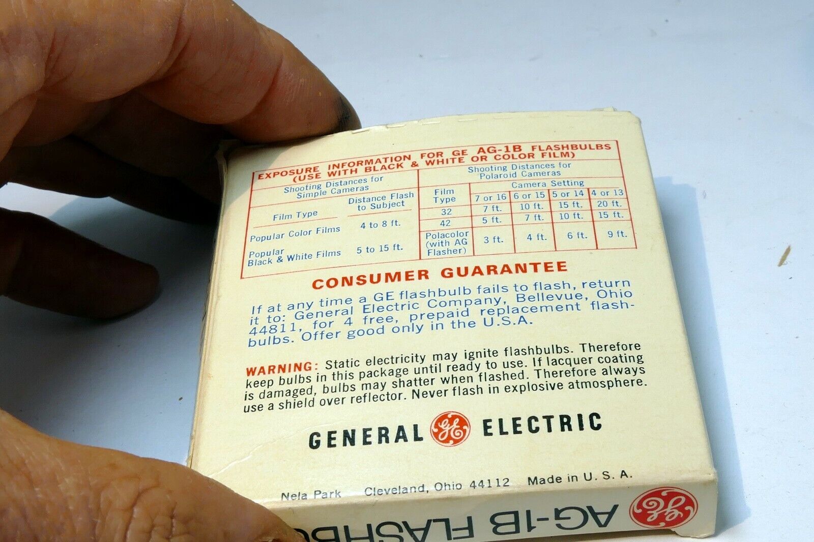 GE Flashbulbs Blue Dot #  AG1B 3  Bulbs unused Vintage