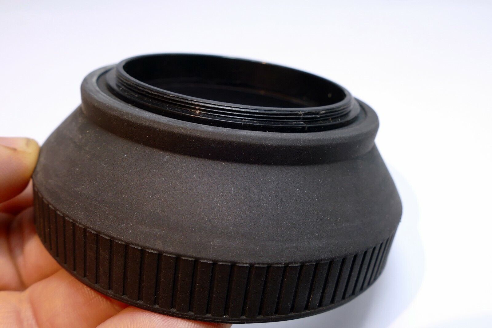 58mm rubber Lens Hood Shade collapsible double threaded short