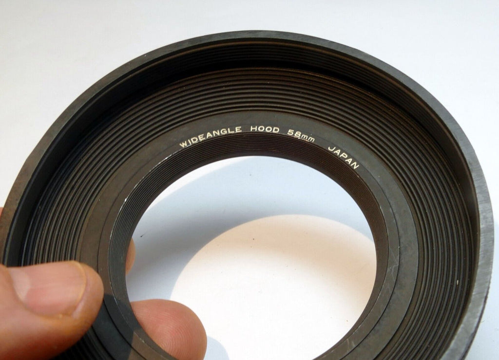 58mm Rubber Lens Hood Shade Single threaded collapsible wide angle