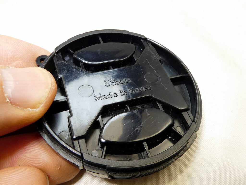 58mm Lens Front Cap Black Plastic 18-55mm IS