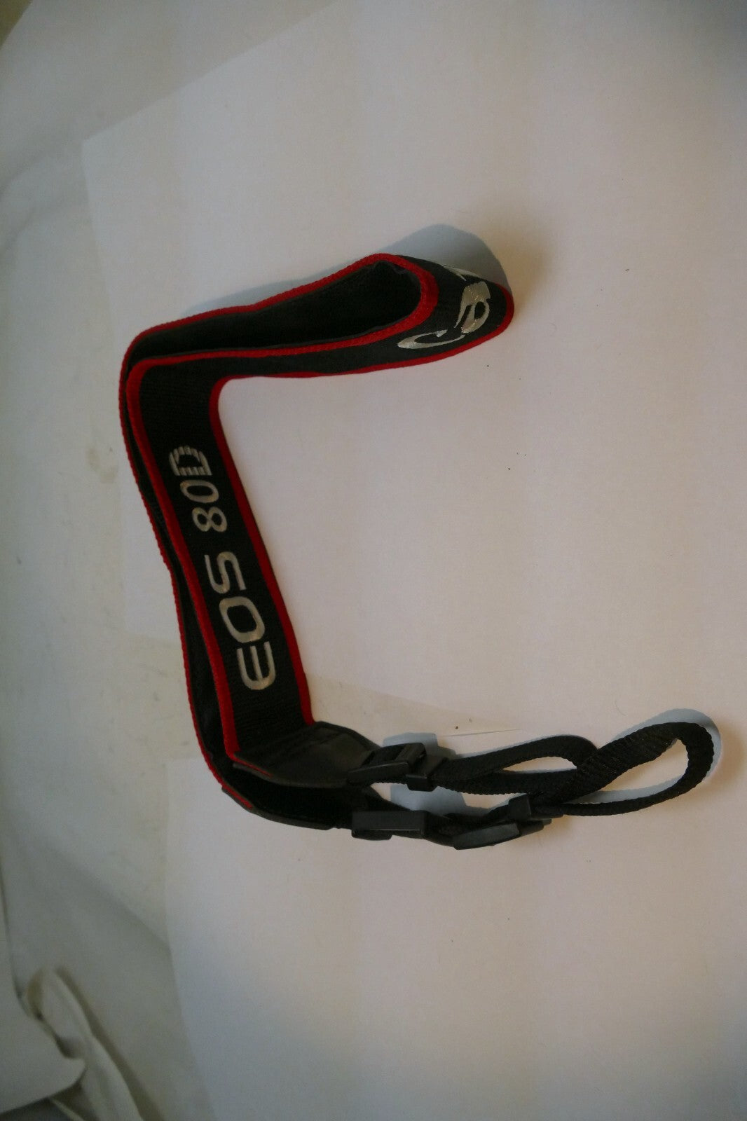 Canon EOS 80D Camera Neck Shoulder Strap Canvas Black/Red - Genuine OEM