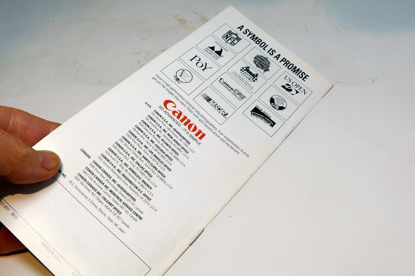 Canon Sure Shot Zoom Max Camera 35mm Brochure 1993 advertisement add