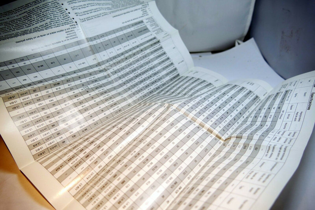 Canon Lens Technical Data Brochure List Table FD manual focus 1981