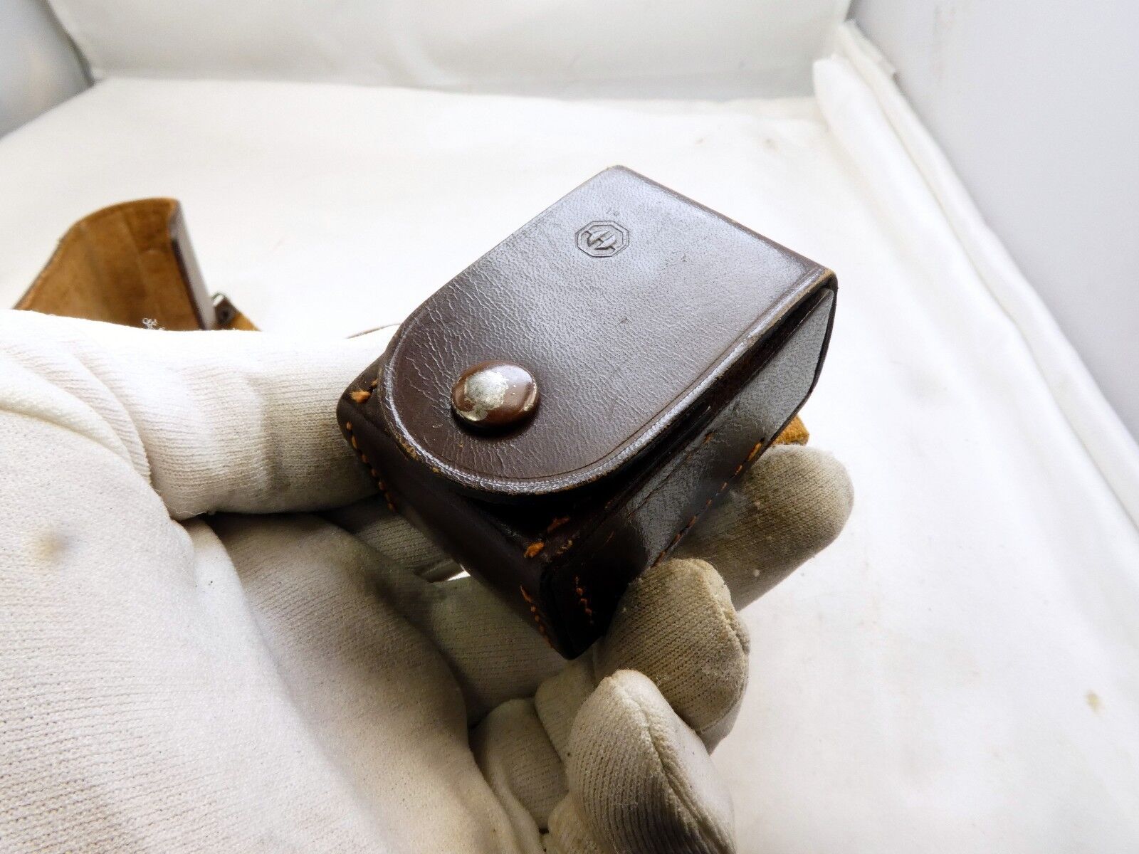 Leather Camera Case vintage lower part only rangefinder Metrawatt AG Nurnberg