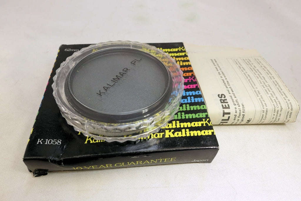 KALIMAR 62mm PL Polar Polarizer Lens Filter  - - -  old stock - never used boxed