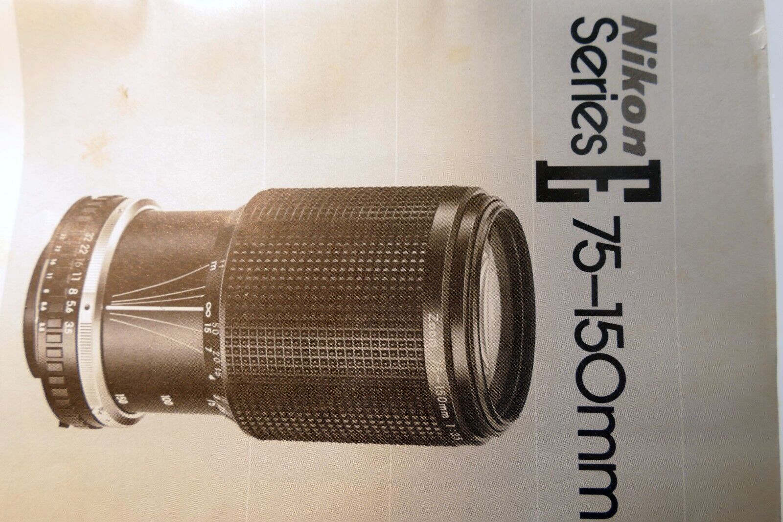 Nikon E series 75-150mm f3.5 Ai-s LENS Instruction Guide Manual 1982