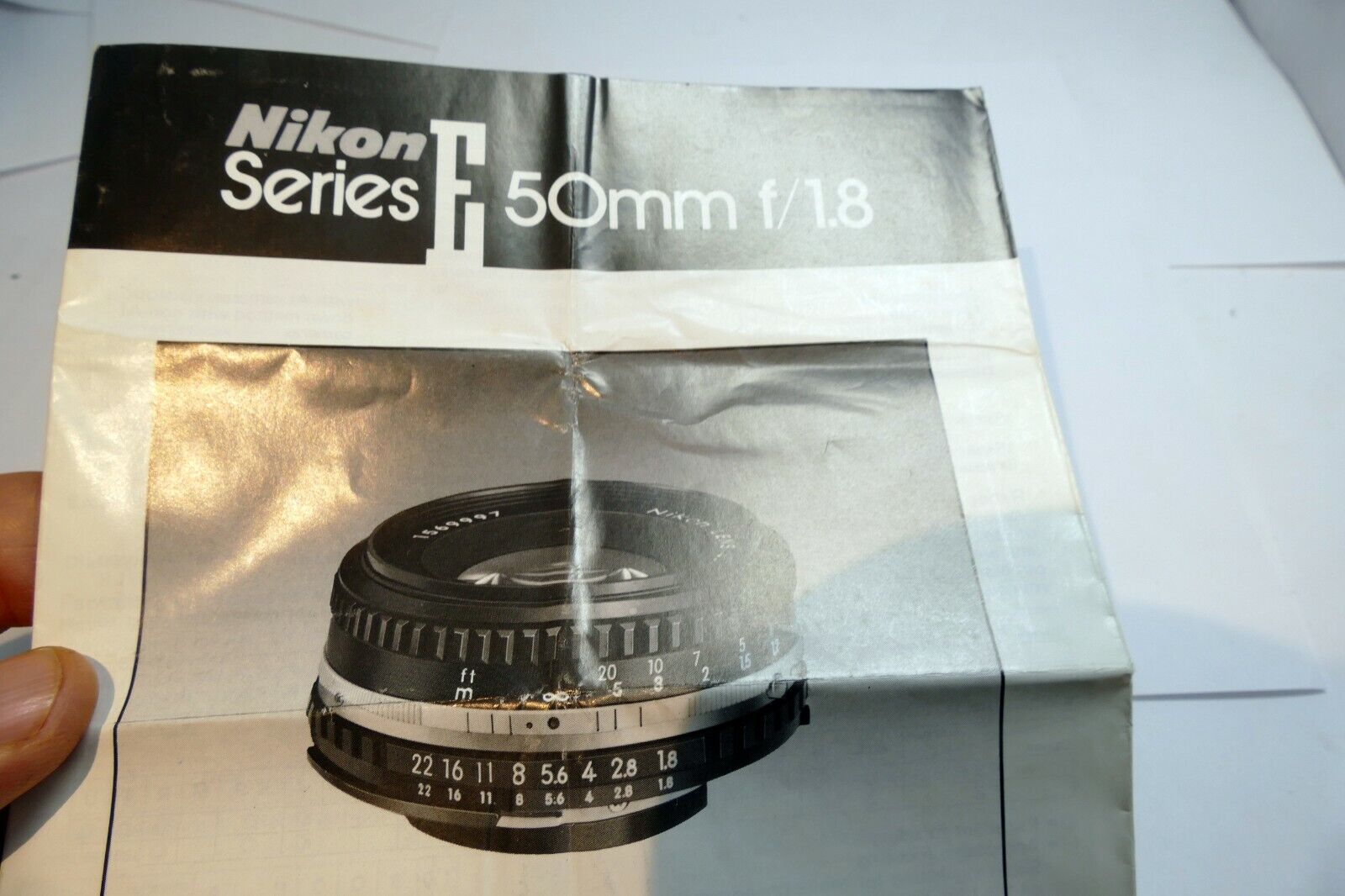 Nikon E series 50mm f1.8 Ai-s Lens instruction manual guide English