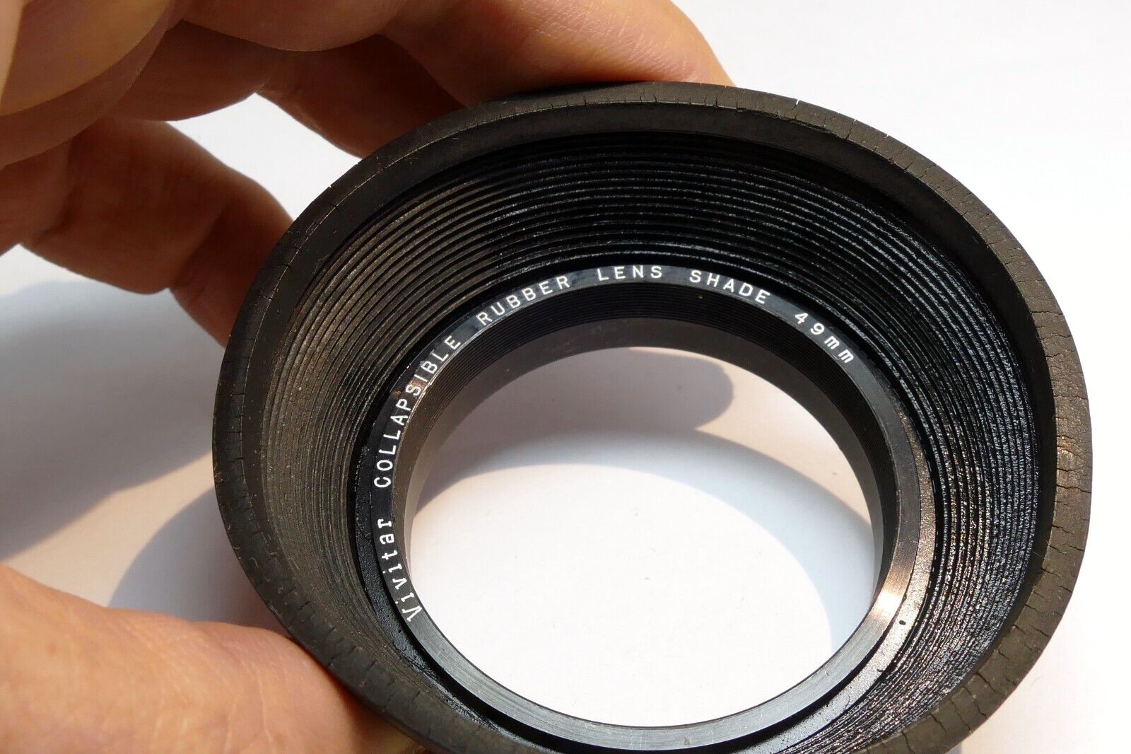 Vivitar 49mm Metal Lens Hood Shade rubber rigid threaded