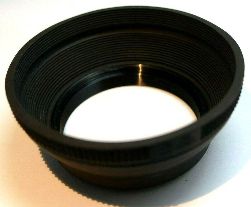 55mm Lens Hood Shade Collapsible Rubber double threaded screw in for normal 50mm