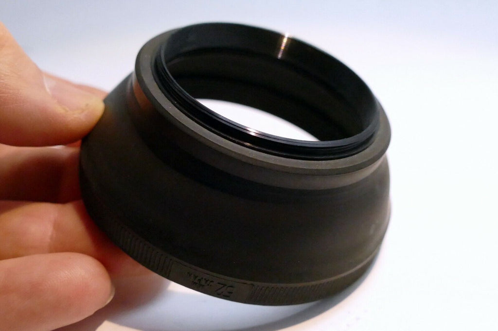 52mm rubber lens hood shade for normal 50mm f1.8 to medium telephoto 85mm f2.8