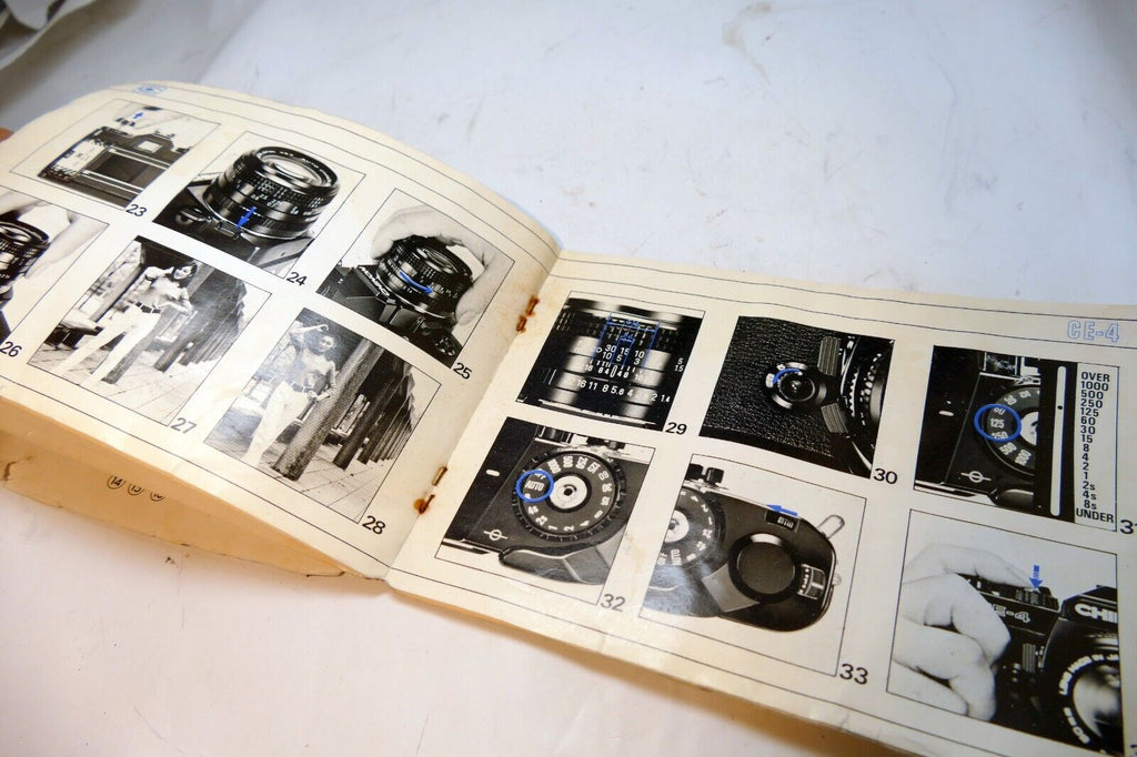 Chinon CE-4 35mm SLR Camera manual ILLUSTRATED GUIDE instructions  English EN