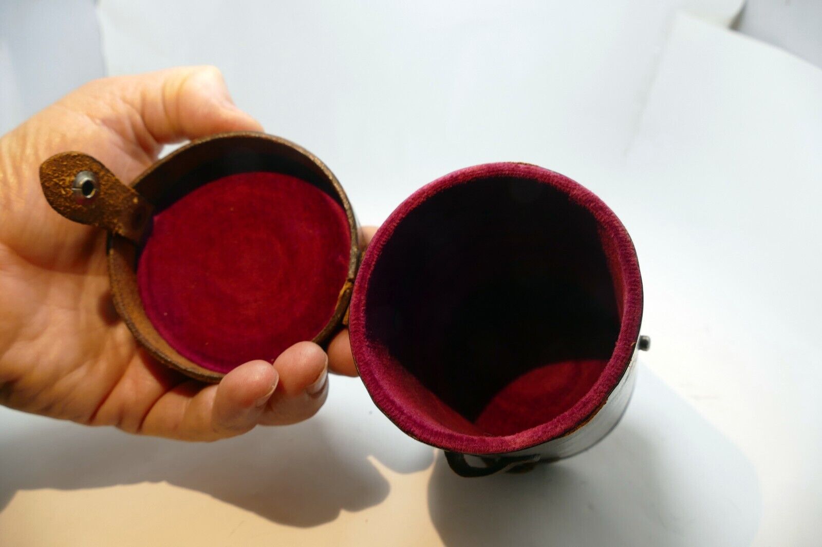 NIKON Lens Leather Storage Protective Hard Case for 105mm f2.5 P.C rangefinder