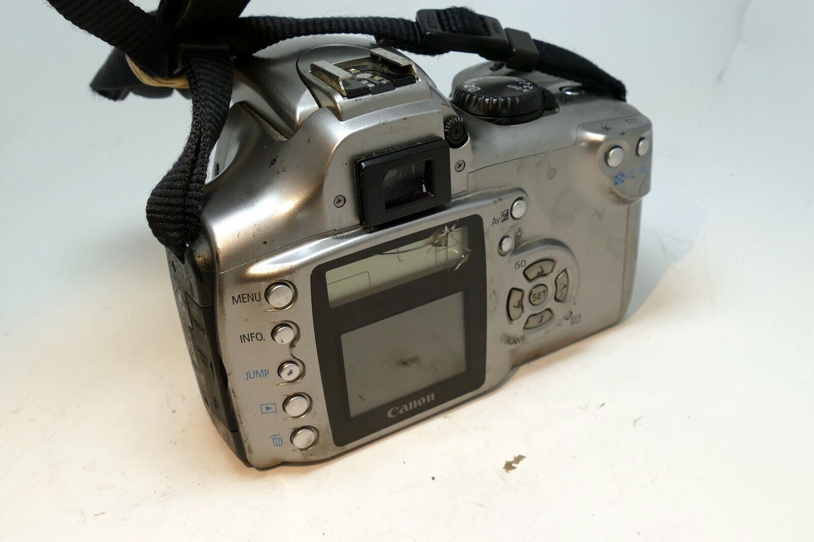 Canon EOS 300D 6MP Digital REBEL SLR Camera - works, but LCD cracked