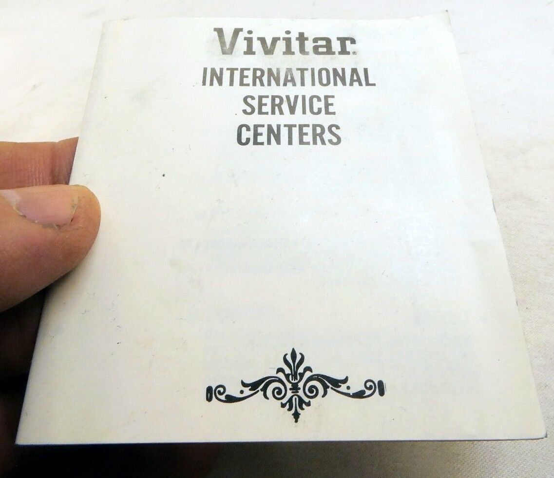 Vivitar  International Camera Repair Service Centers 1974 vintage