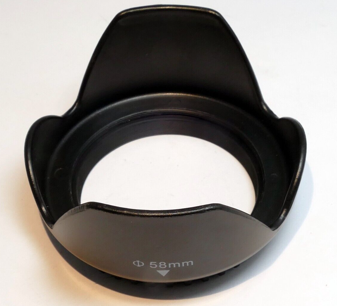 58mm Shade Lens Hood for  18-55mm plastic threaded petal
