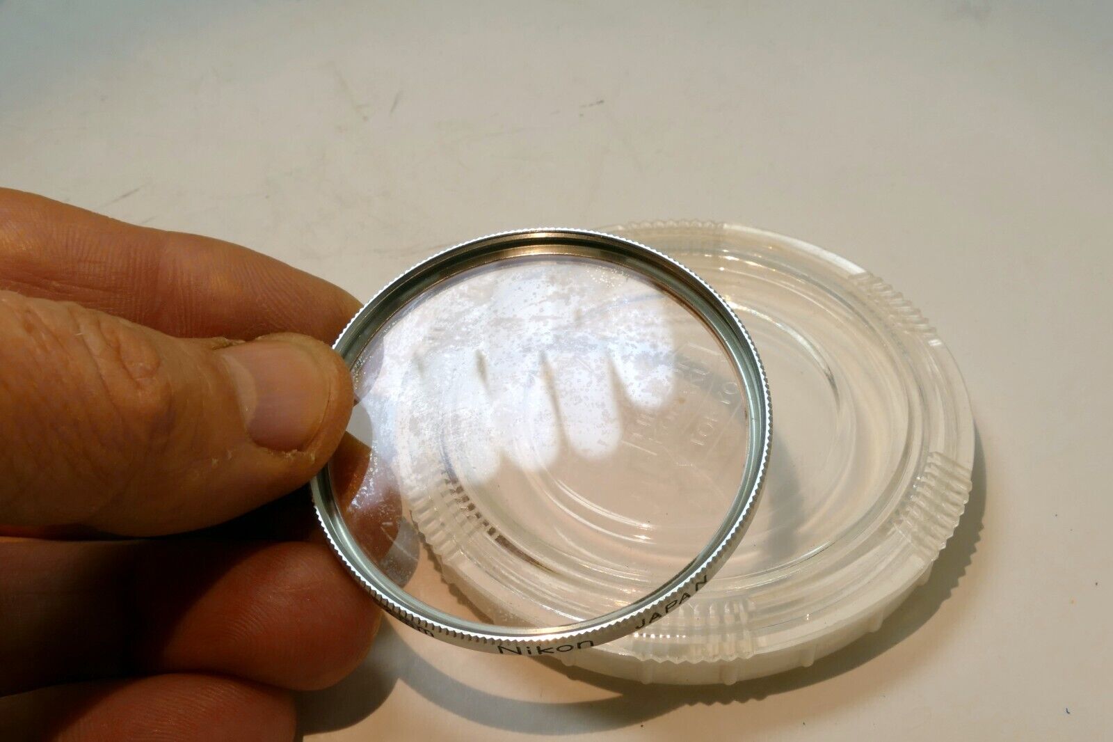 Nikon L1A 52mm Skylight Sky filter with damaged coating Nippon Kogaku Tokyo