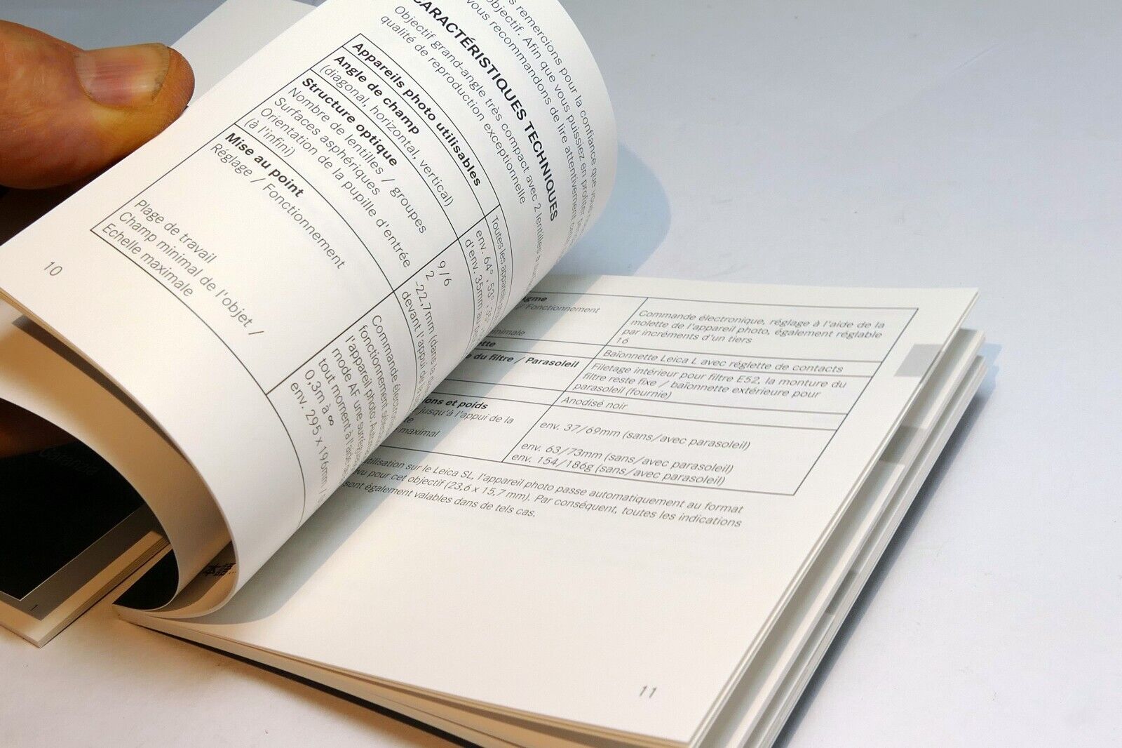 Leica Summicron-TL 23mm f2.0 f2 11081 Lens Instructions manual Guide