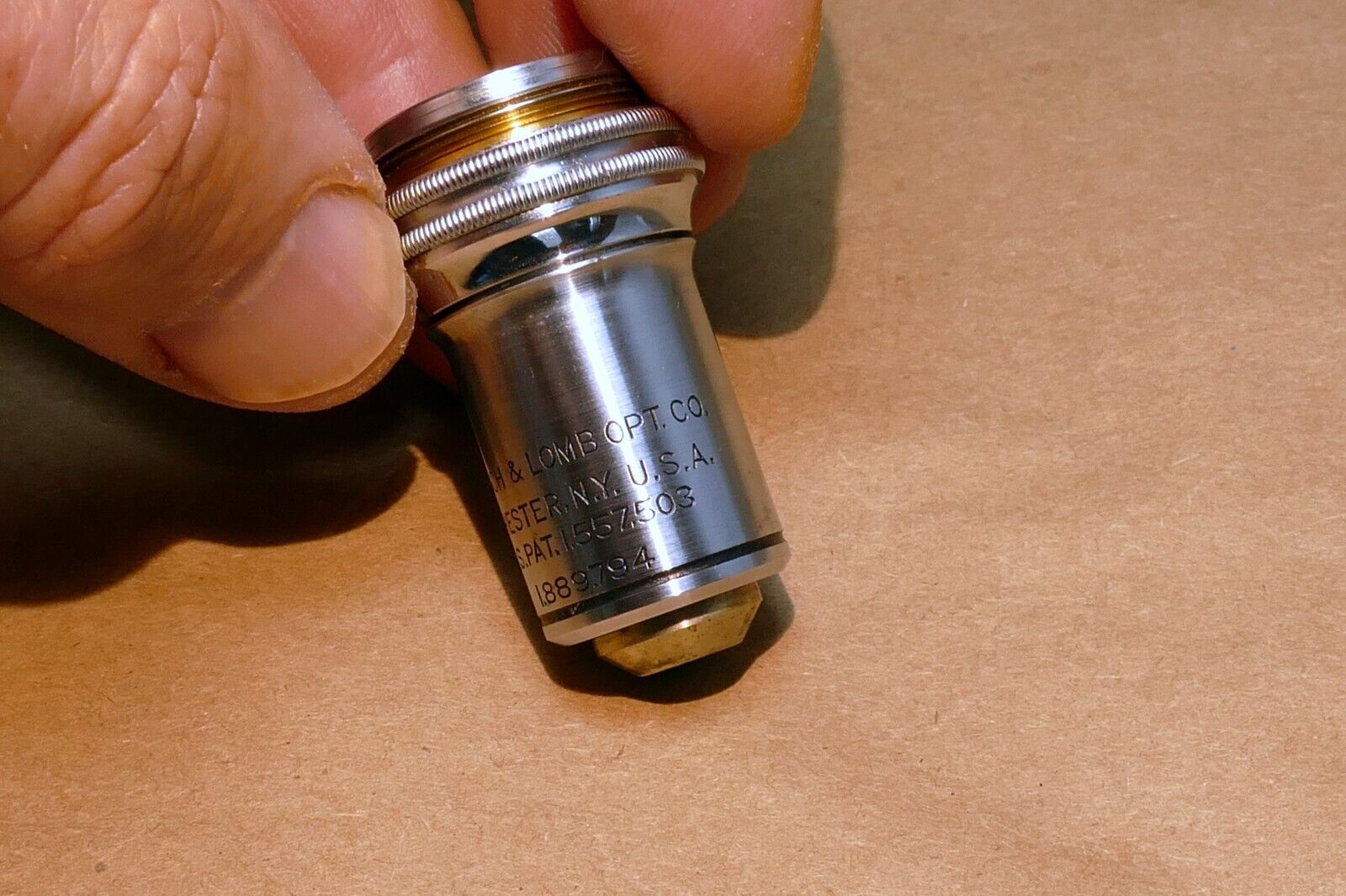 Bausch Lomb 1.8mm 1.25 OIL 97X Microscope Objective Rochester NY  100X