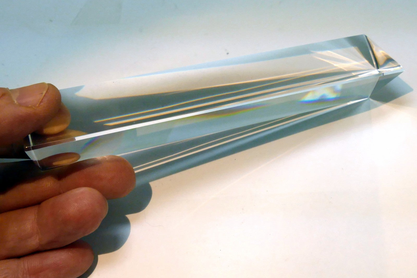 OPTICAL GLASS PRISM OPTICS 1X6" long triangle