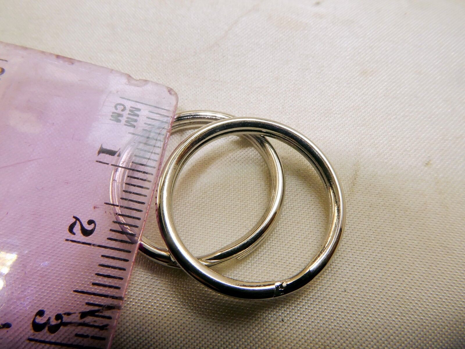 1" 25mm pair Two Steel Lug Connector Metal Split O-Rings for Camera Strap Belt