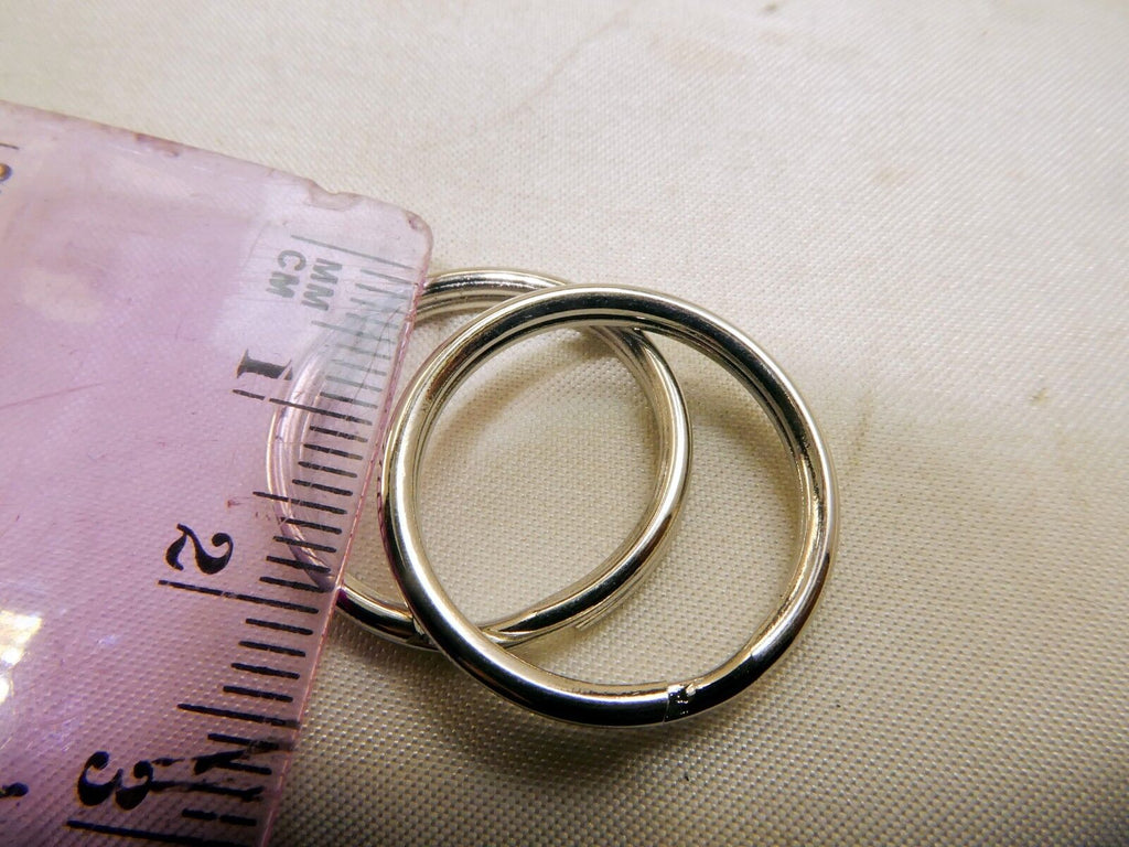 1" 25mm pair Two Steel Lug Connector Metal Split O-Rings for Camera Strap Belt