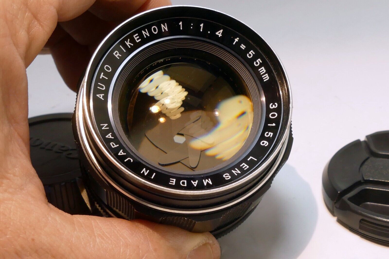 Rikenon 55mm f1.4 prime Manual lens adapted to Canon EOS EF camera T7i T8i