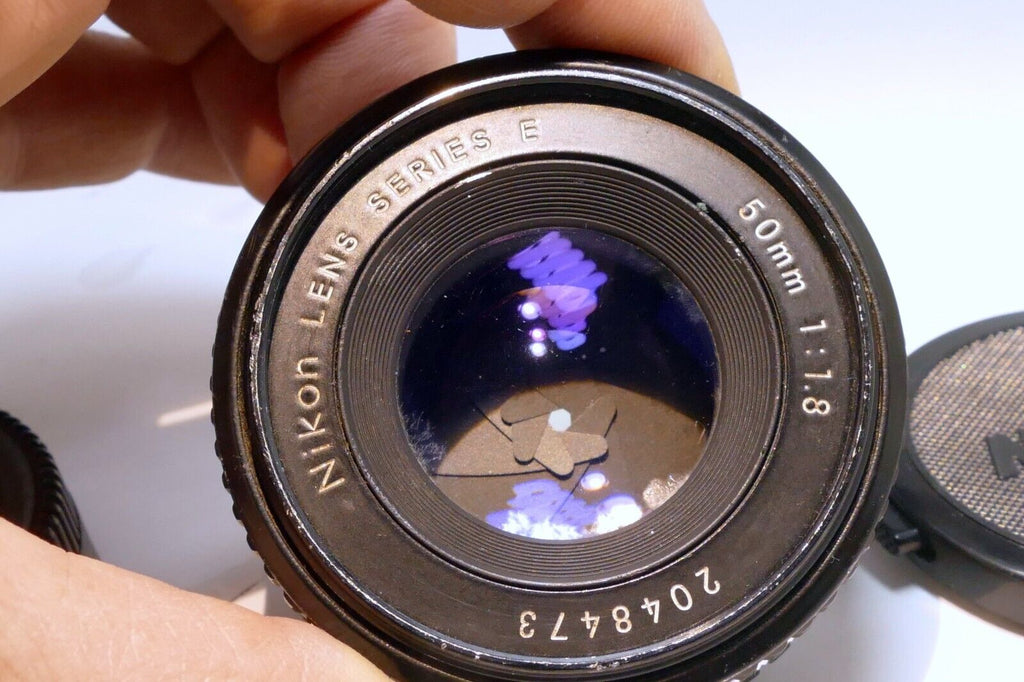 Nikon E series 50mm f1.8 Ai-s Lens prime pancake with little bit of fungus